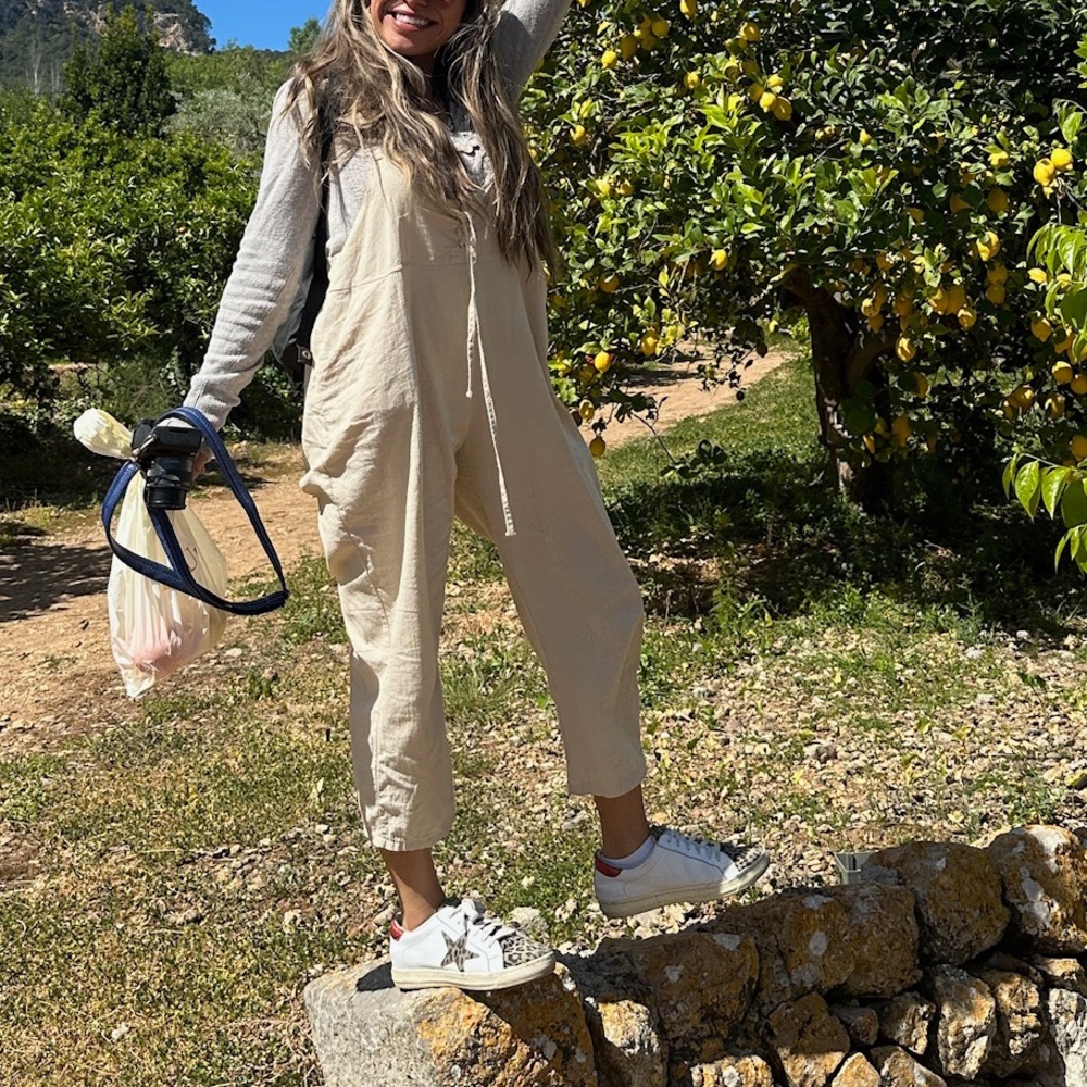 linen overalls